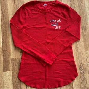 Old Navy Red Christmas Shirt